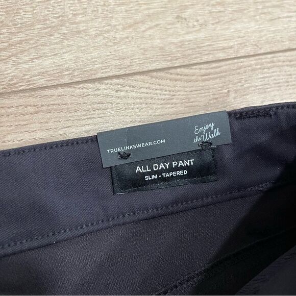 NWT TRUE linkswear Black All Day 5 Pocket Pant Slim Tapered Size 28x32 - Picture 5 of 9